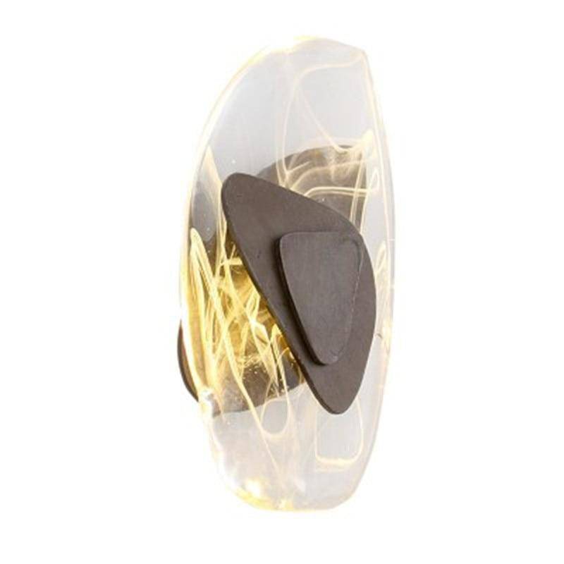 wall lamp LED design wall lamp with rounded shapes in Luxury glass
