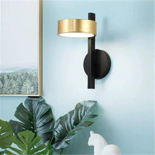 wall lamp LED design wall with gold cylinder Wall