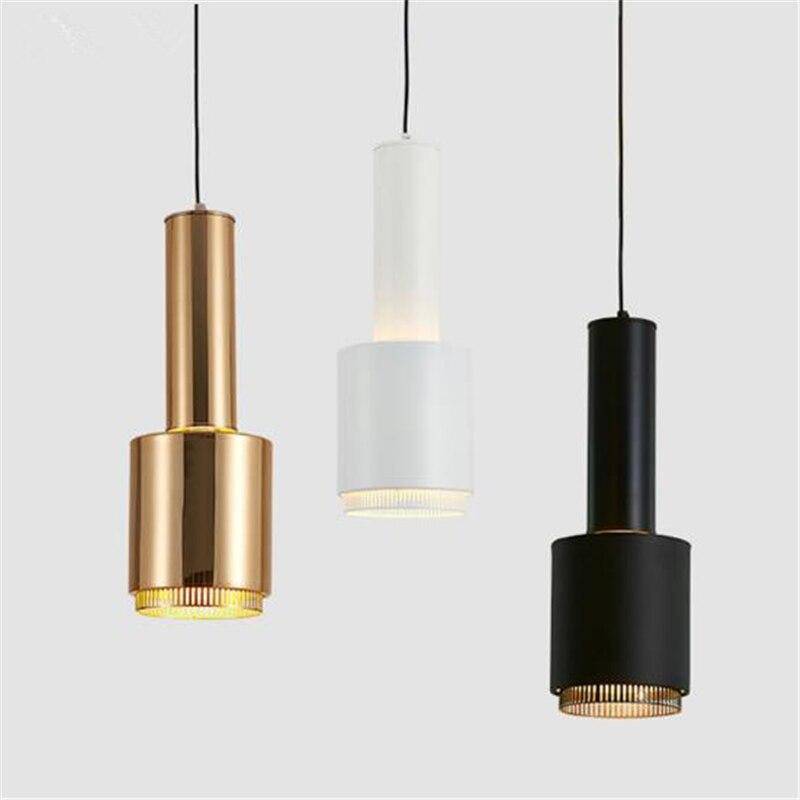 Suspension design LED en tube cylindrique métal Creative