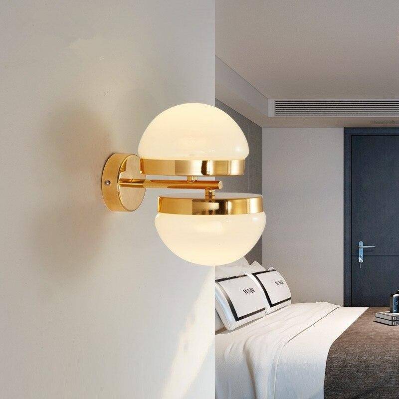 wall lamp Gold LED wall lamp with Creative design half-sphere