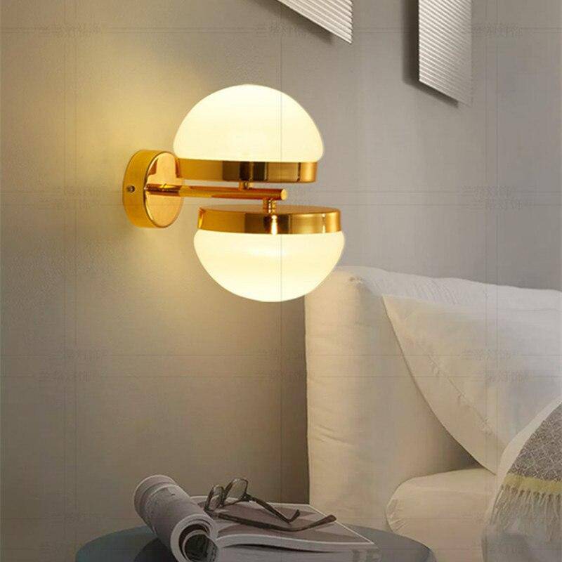 wall lamp Gold LED wall lamp with Creative design half-sphere