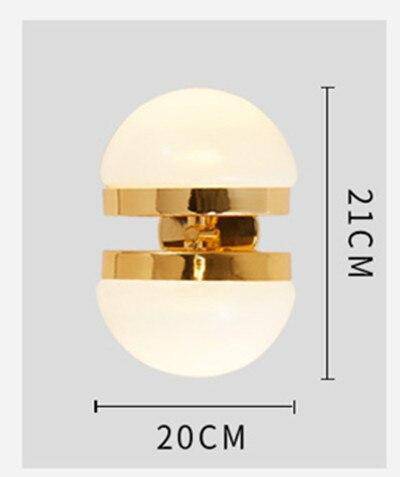 wall lamp Gold LED wall lamp with Creative design half-sphere