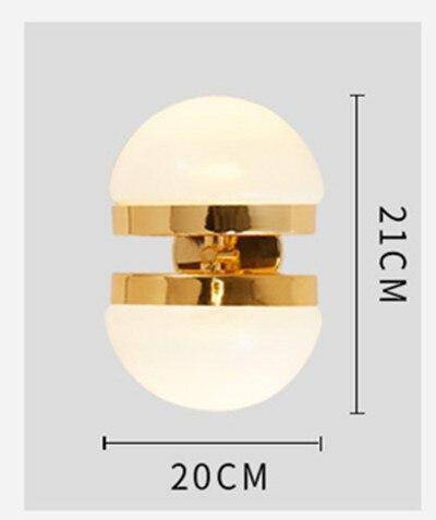 Aplique LED dorado con media esfera design Creative