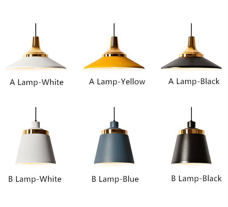 pendant light colorful industrial style design with gold stand