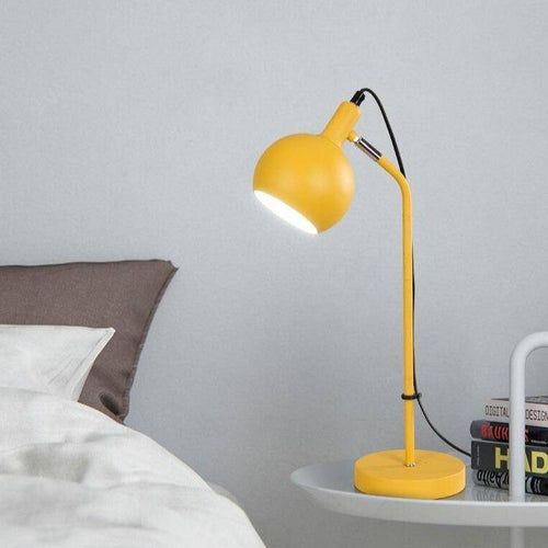 Coloured designer desk lamp with lampshade ball Candy