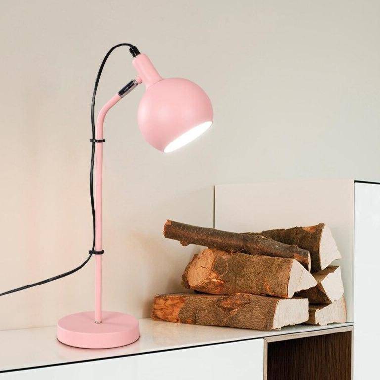 Coloured designer desk lamp with lampshade ball Candy