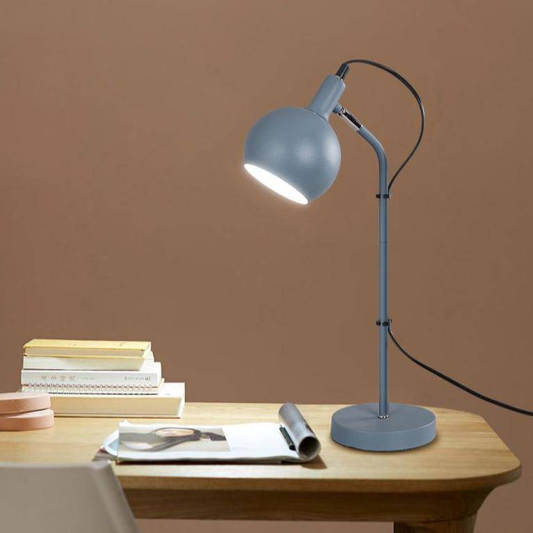 Coloured designer desk lamp with lampshade ball Candy