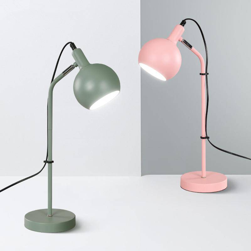 Coloured designer desk lamp with lampshade ball Candy