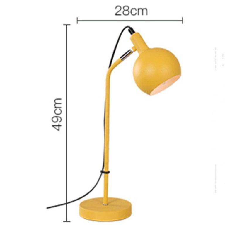 Coloured designer desk lamp with lampshade ball Candy