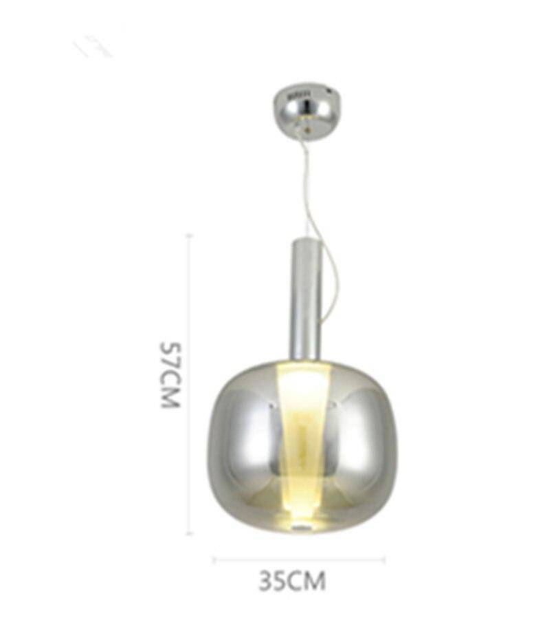 Lámpara de suspensión design en vidrio ahumado en color Luxury