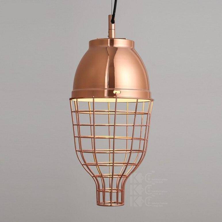 pendant light Vintage copper cage style chrome plated