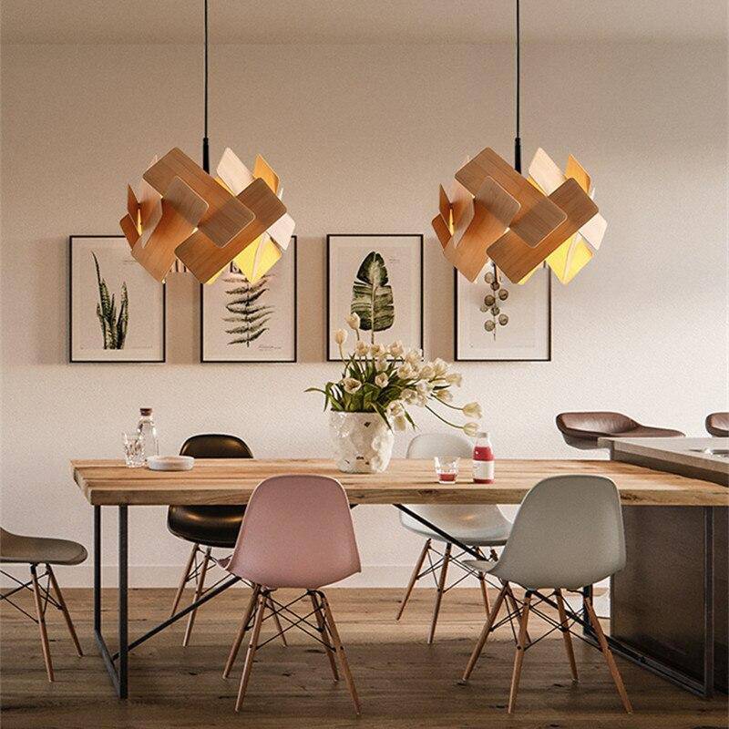 pendant light design with several colored plates Stack