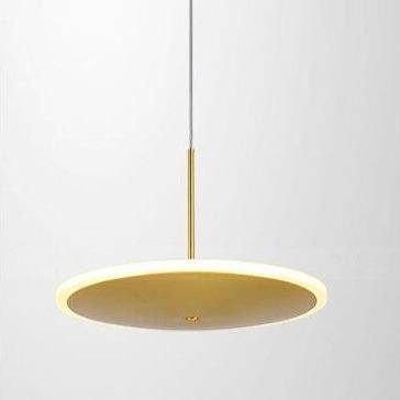 pendant light golden LED disc design