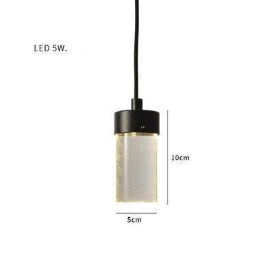 Lámpara de suspensión design cilindro de vidrio de varias longitudes