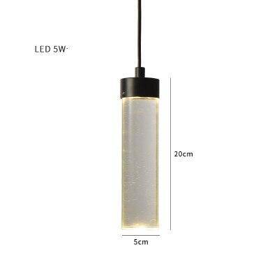 Lámpara de suspensión design cilindro de vidrio de varias longitudes