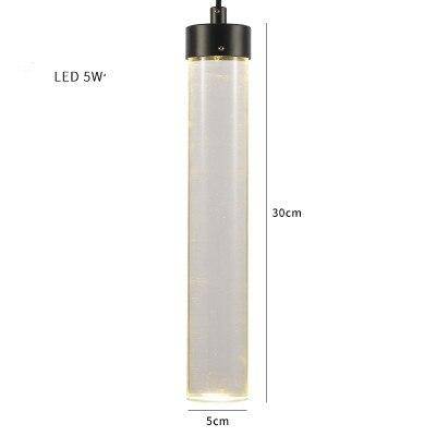 Lámpara de suspensión design cilindro de vidrio de varias longitudes