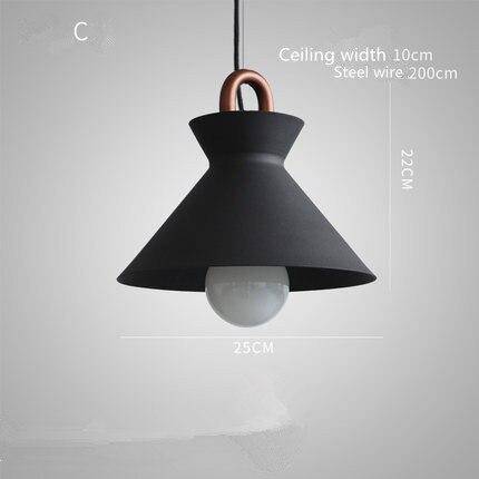 pendant light modern industrial metal design in various shapes