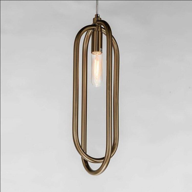 Suspension design double boucle dorée Decoration - vue 5 sur 5