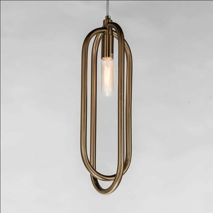 pendant light design double gold buckle Decoration