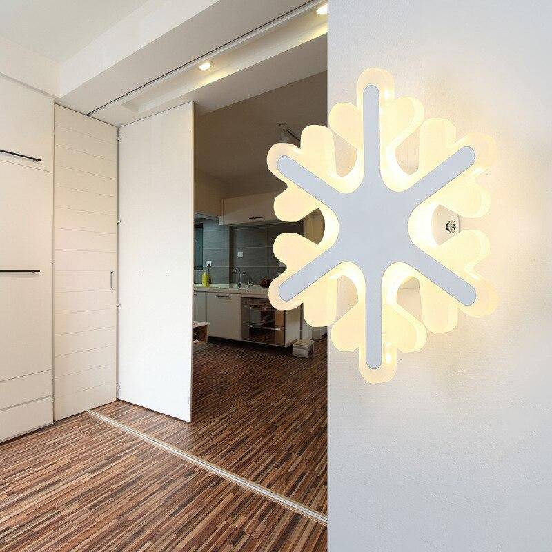 Applique murale LED flocon de neige