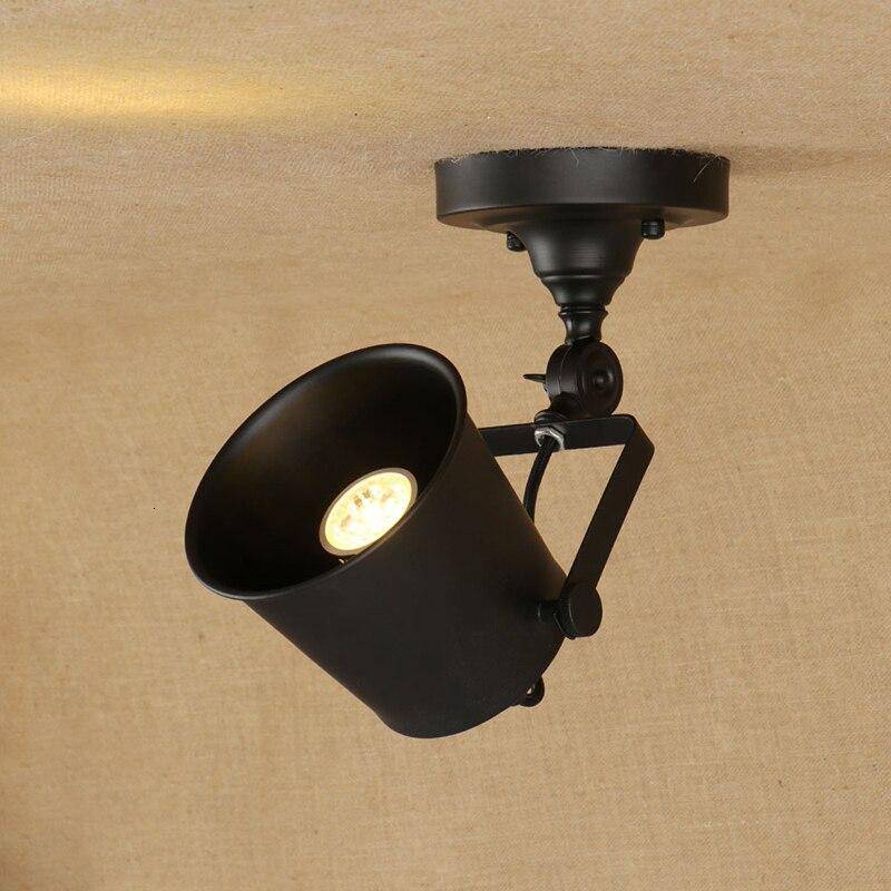 LED design ceiling lamp with lampshade in industrial coloured metal