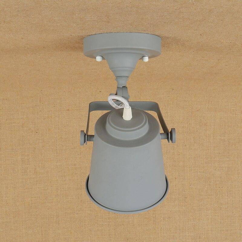 LED design ceiling lamp with lampshade in industrial coloured metal