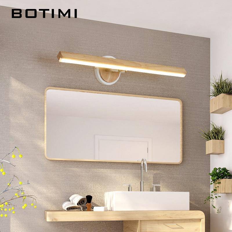 wall lamp modern LED wood mirror extension Sconce style