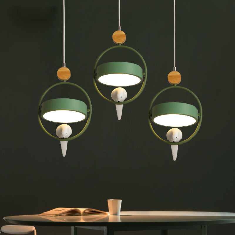 pendant light LED design with small hanging bird Bessie