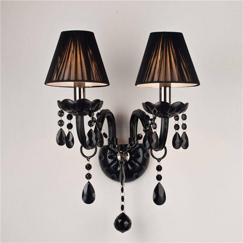 Applique murale rétro LED avec abat-jour en verre cristal Mosko