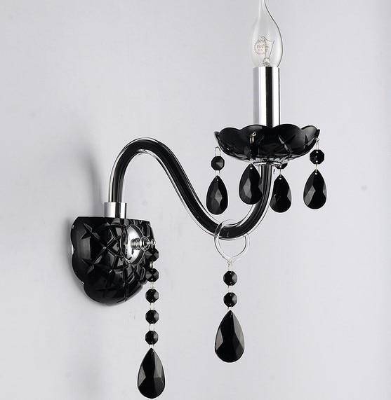 Applique murale rétro LED avec abat-jour en verre cristal Mosko