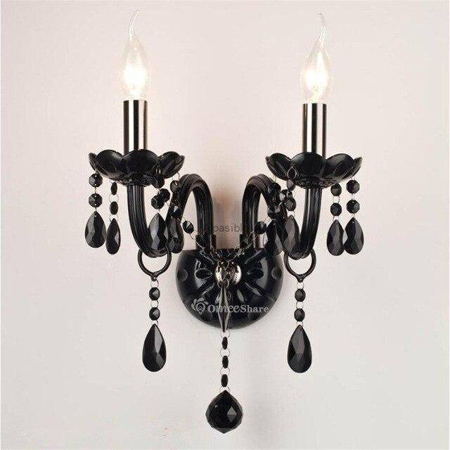 Applique murale rétro LED avec abat-jour en verre cristal Mosko