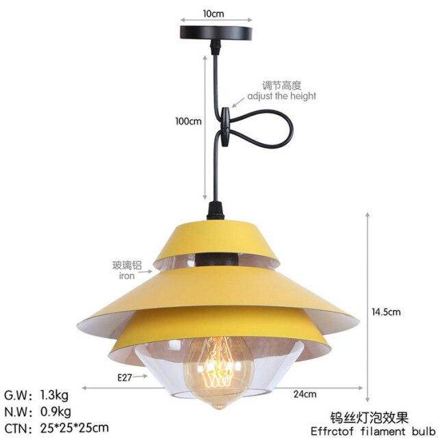 Lámpara de suspensión design Bola creativa de metal coloreado LED