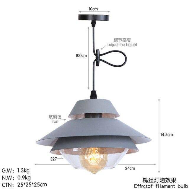 Lámpara de suspensión design Bola creativa de metal coloreado LED