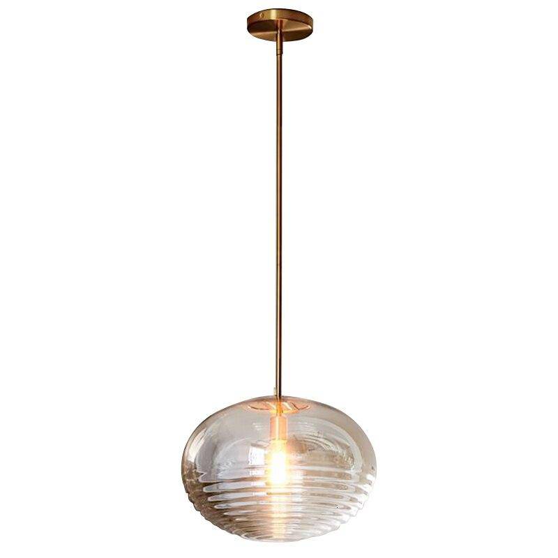 pendant light LED design with lampshade rounded glass Cafe