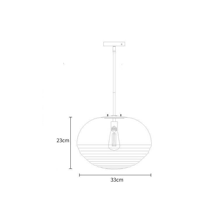 Suspension design LED avec abat-jour arrondi en verre Cafe