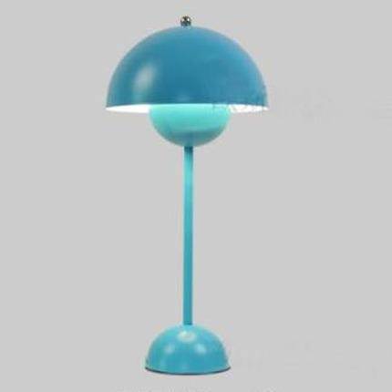 Modern LED desk lamp in coloured metal with lampshade