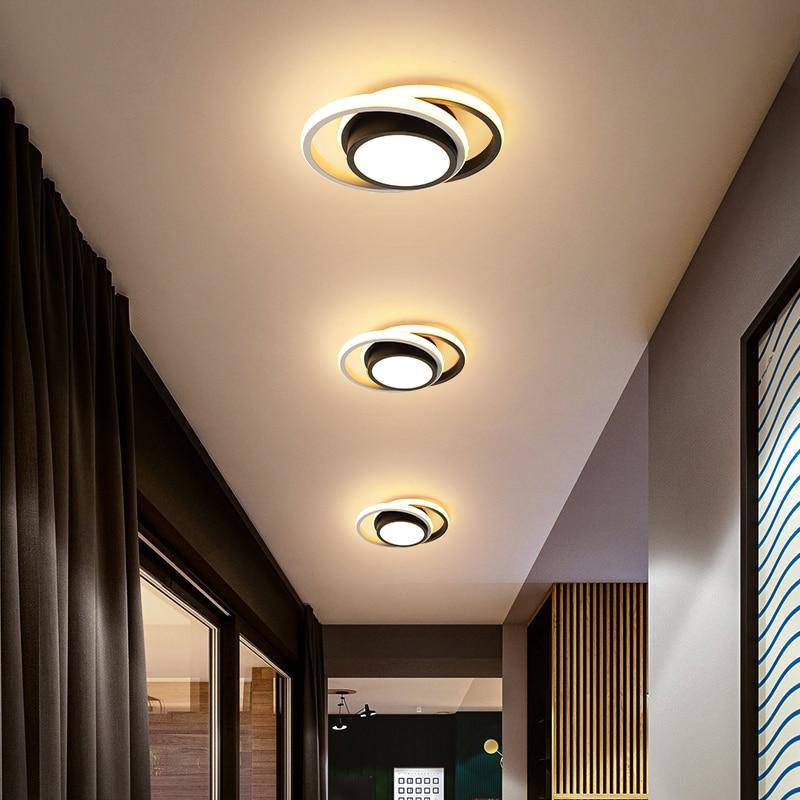 Plafonnier moderne LED rond en métal style Mosskolin