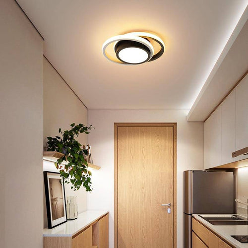 Modern round metal LED ceiling lamp in Mosskolin