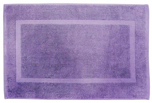 Tapis de bain rectangle en coton coloré Pim