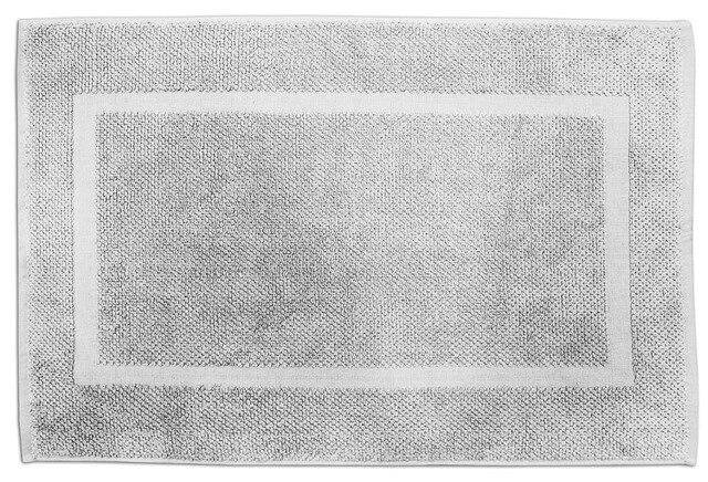 Tapis de bain rectangle en coton coloré Pim