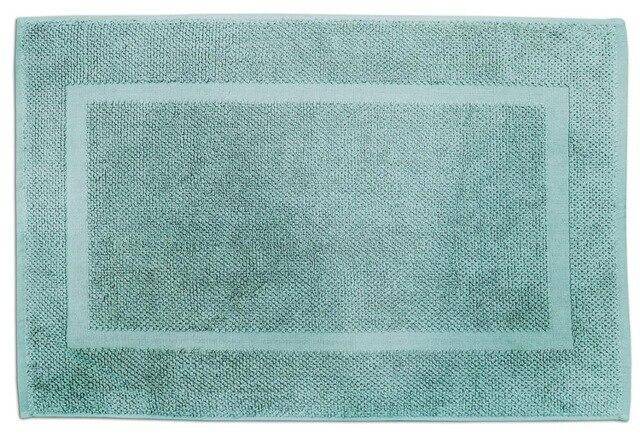 Tapis de bain rectangle en coton coloré Pim