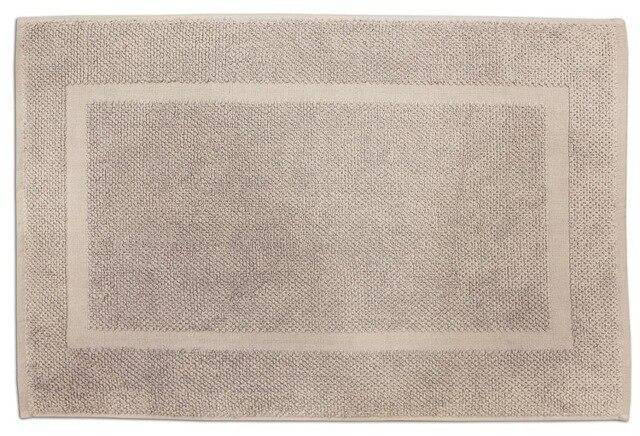 Tapis de bain rectangle en coton coloré Pim