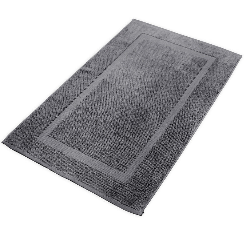 Tapis de bain rectangle en coton coloré Pim