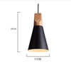 Suspension en bois et aluminum en forme de cone