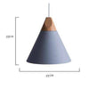Suspension en bois et aluminum en forme de cone