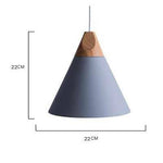 Suspension en bois et aluminum en forme de cone