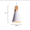 Suspension en bois et aluminum en forme de cone