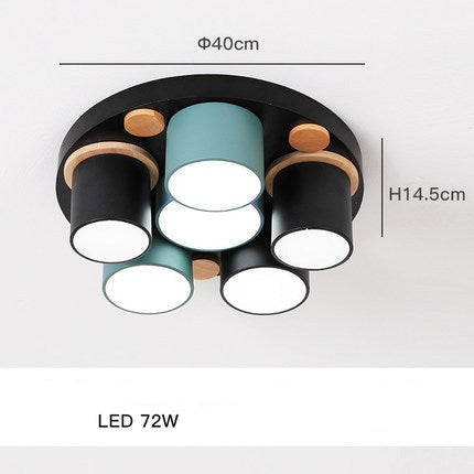 Lámpara de techo design LED con varios tubos de colores Orion