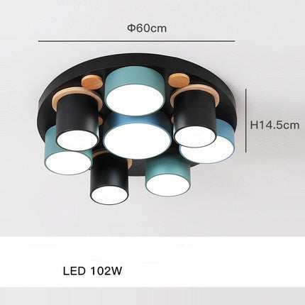 LED design ceiling lamp with several coloured tubes Orion