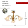 Lustre à LED avec abat-jour en fleurs